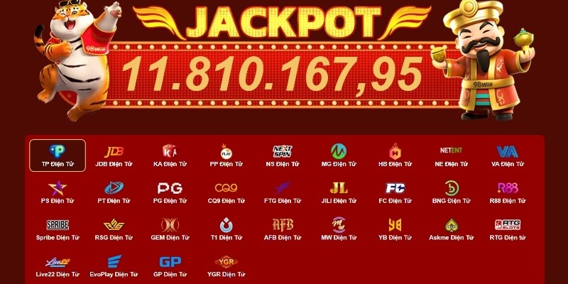 98Win kết hợp với nhiều đối tác cung ứng slot game